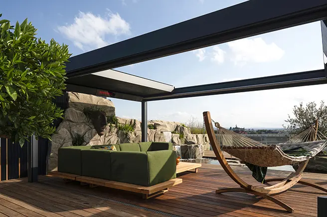 Pérgola panorámica Renson Camargue Skye