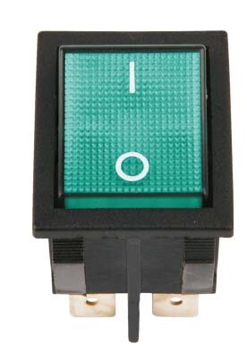 INTERRUPTOR TECLA LUMINOSO 2P VERDE FLUOR GAVE