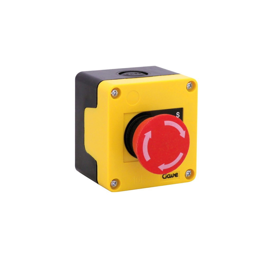 PULSADOR DE SETA GAVE GIRAR PARA DESENCLAVAR Ø40MM. 2NC