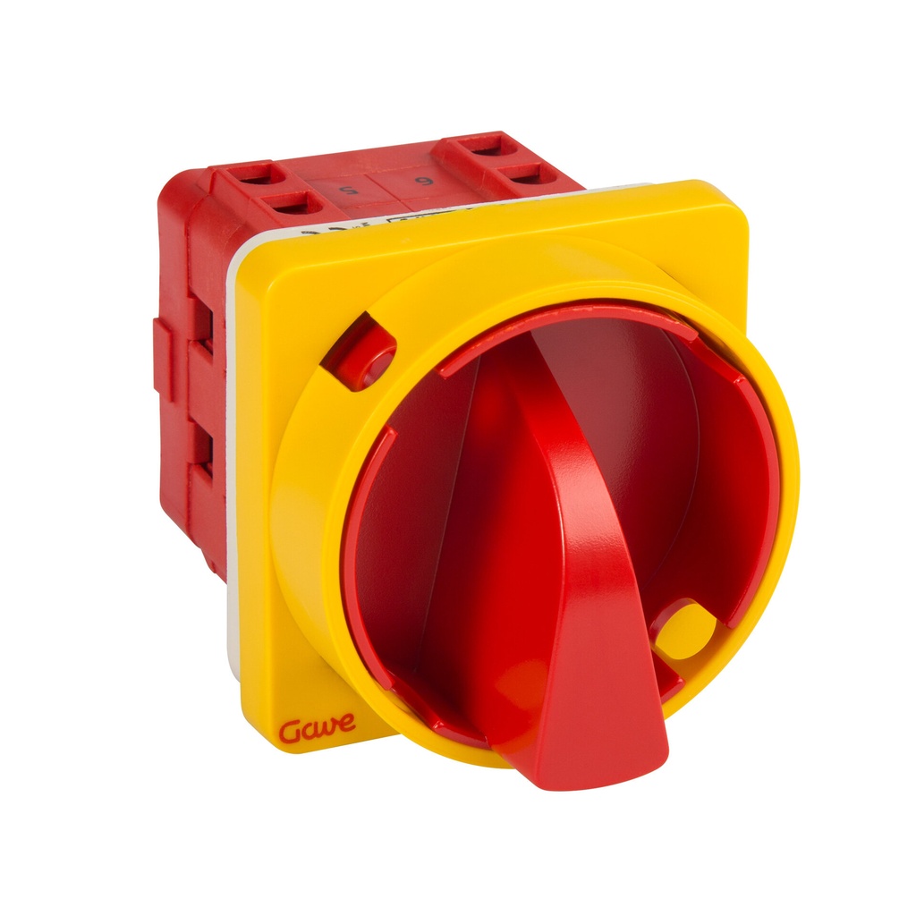 INTERRUPTOR GAVE 3P.25A.D1 BLOQUEO CANDADO ROJO/AMARILLO
