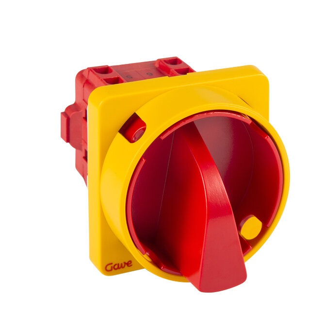 INTERRUPTOR GAVE 4P.25A D0 BLOQUEO CANDADO ROJO/AMARILLO