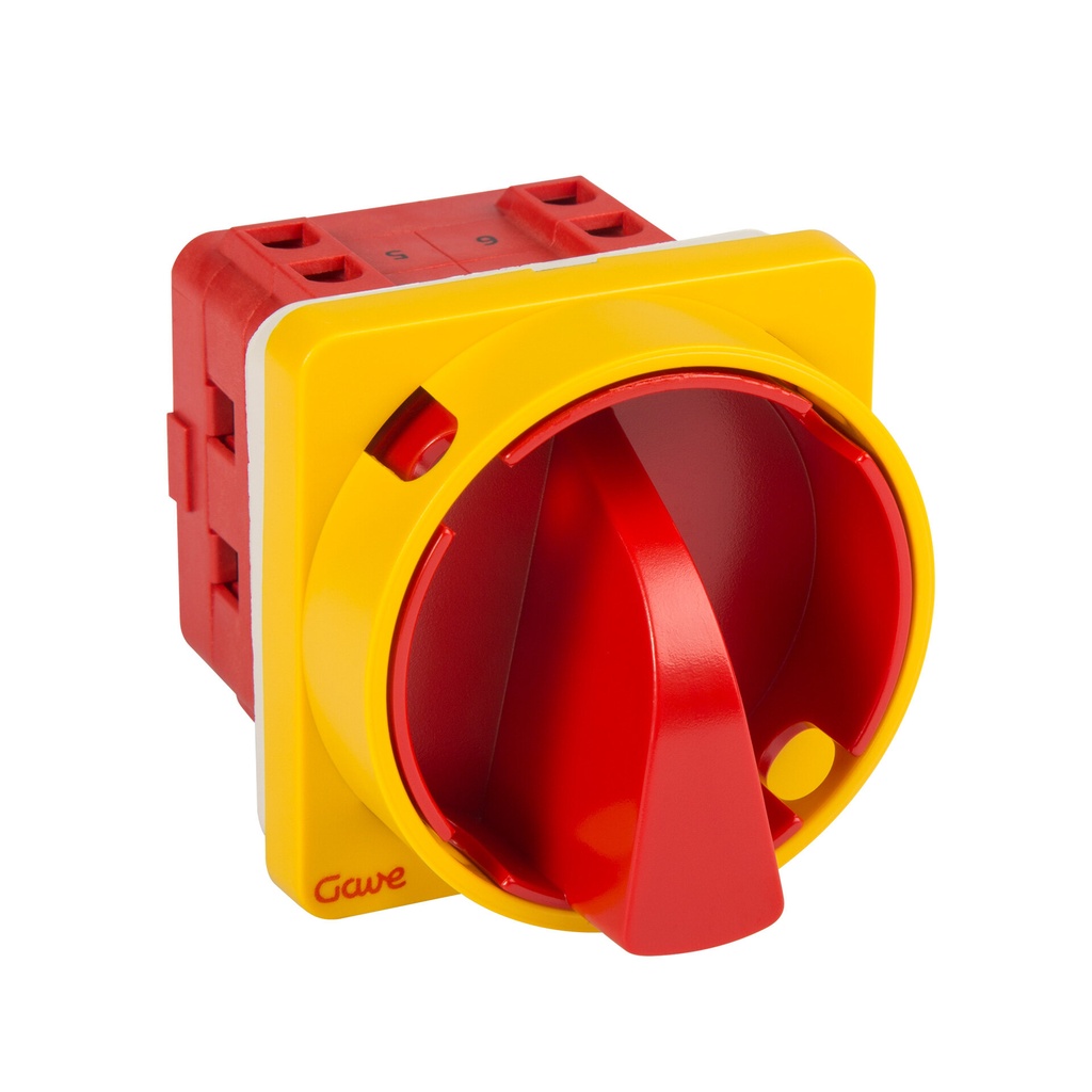 INTERRUPTOR GAVE 4P.32A.D1 BLOQUEO CANDADO ROJO/AMARILLO