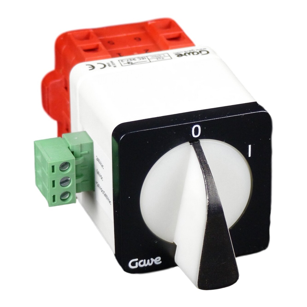 INTERRUPTOR LUMINOSO GAVE ROJO/VERDE 400V 3P 25A