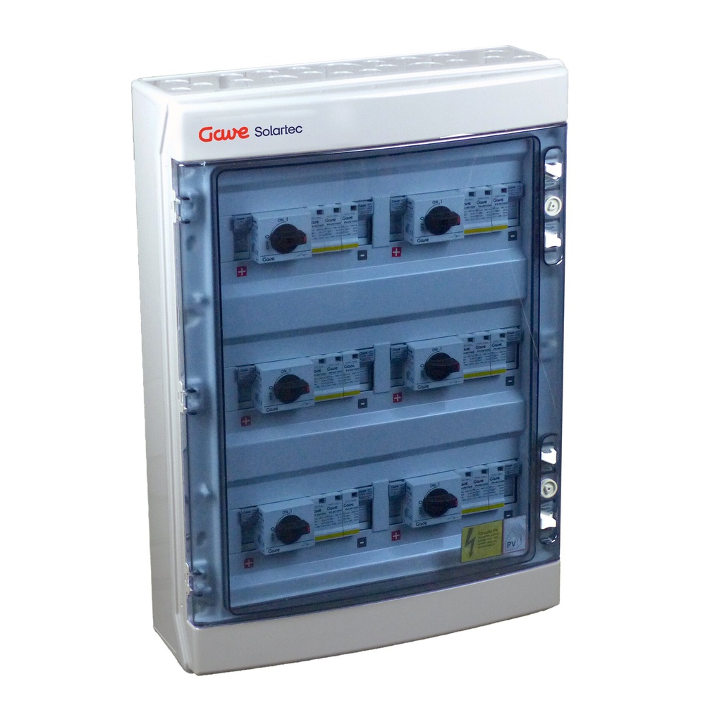 [STM11025P15/6] CAJA MODULAR CONEXIÓN PV - 1STRINGS 1000V 25A FUS15A 6MPPT SALIDAS INDIVIDUALES