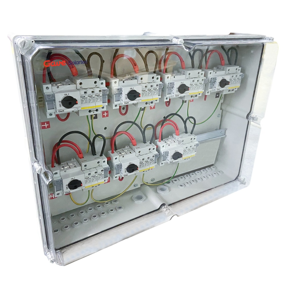 CAJA CONEXIÓN PV - 1 STRINGS x MPPT 1000V 25A FUS15A 7MPPT SALIDAS INDIVIDUALES GAVE