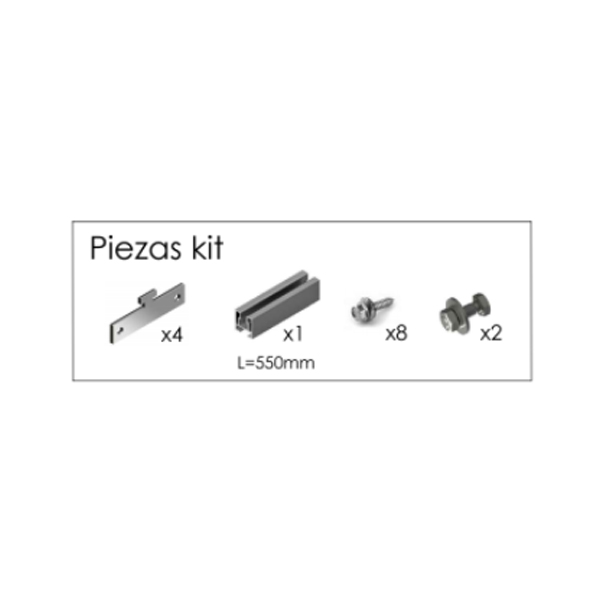 SUNFER S38 KIT para fijación de triangulos en chapa trapezoidal. 550mm.