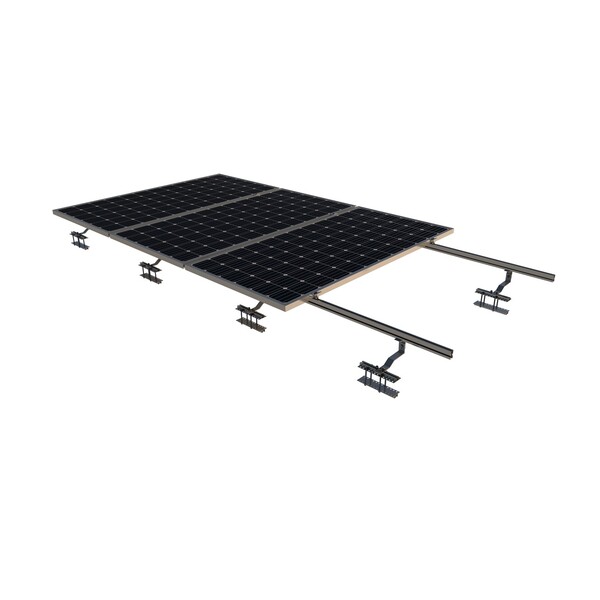 SUNFER 02.2V4  KIT para cubierta de teja con abrazadera. 4 PV módulo vertical